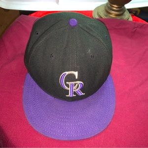 Colorado Rockies MLB New Era 59FIFTY Purple Bill Fitted Size 7 1/4 Hat Cap